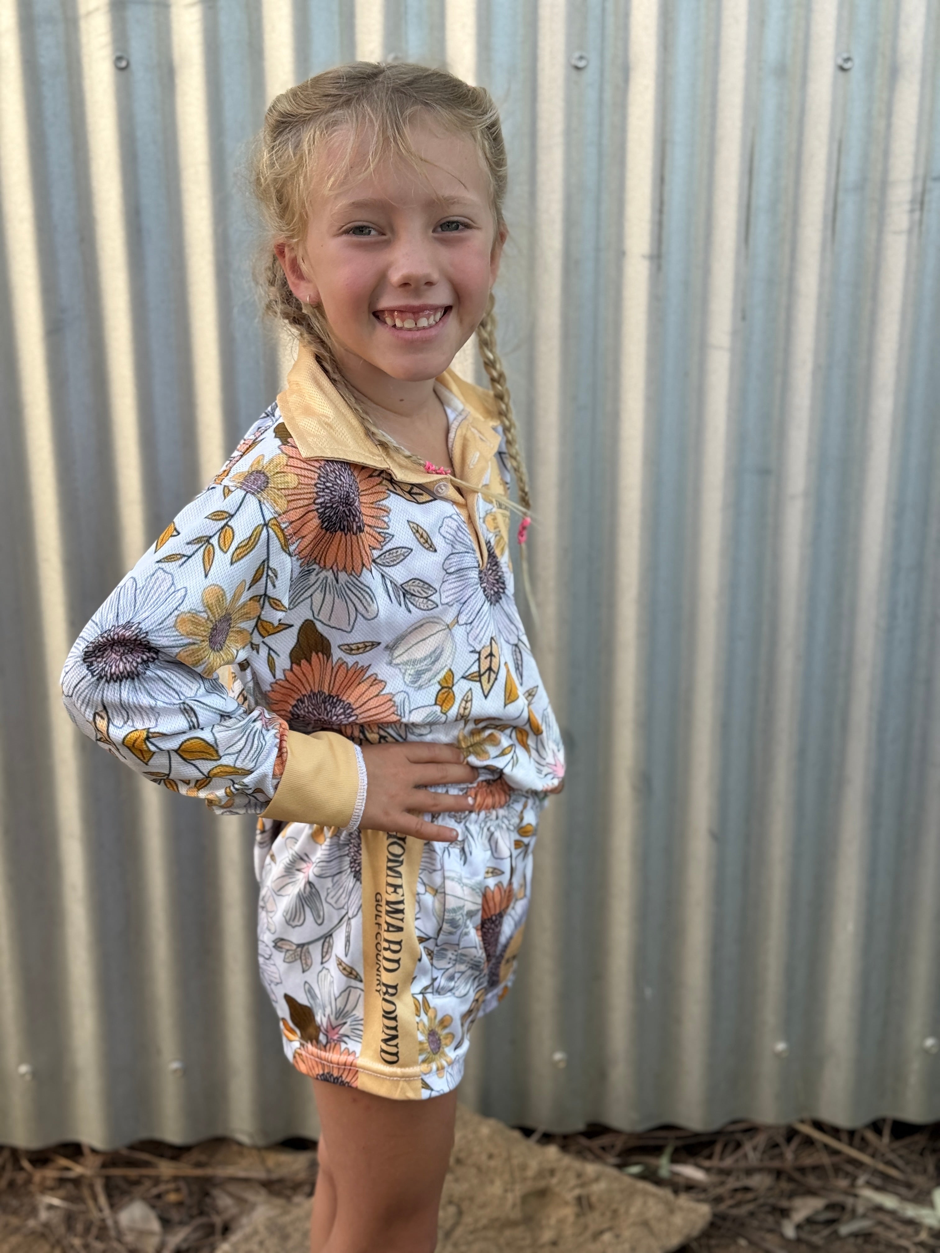 Outback Bloom - Kids Soft Footy Shorts