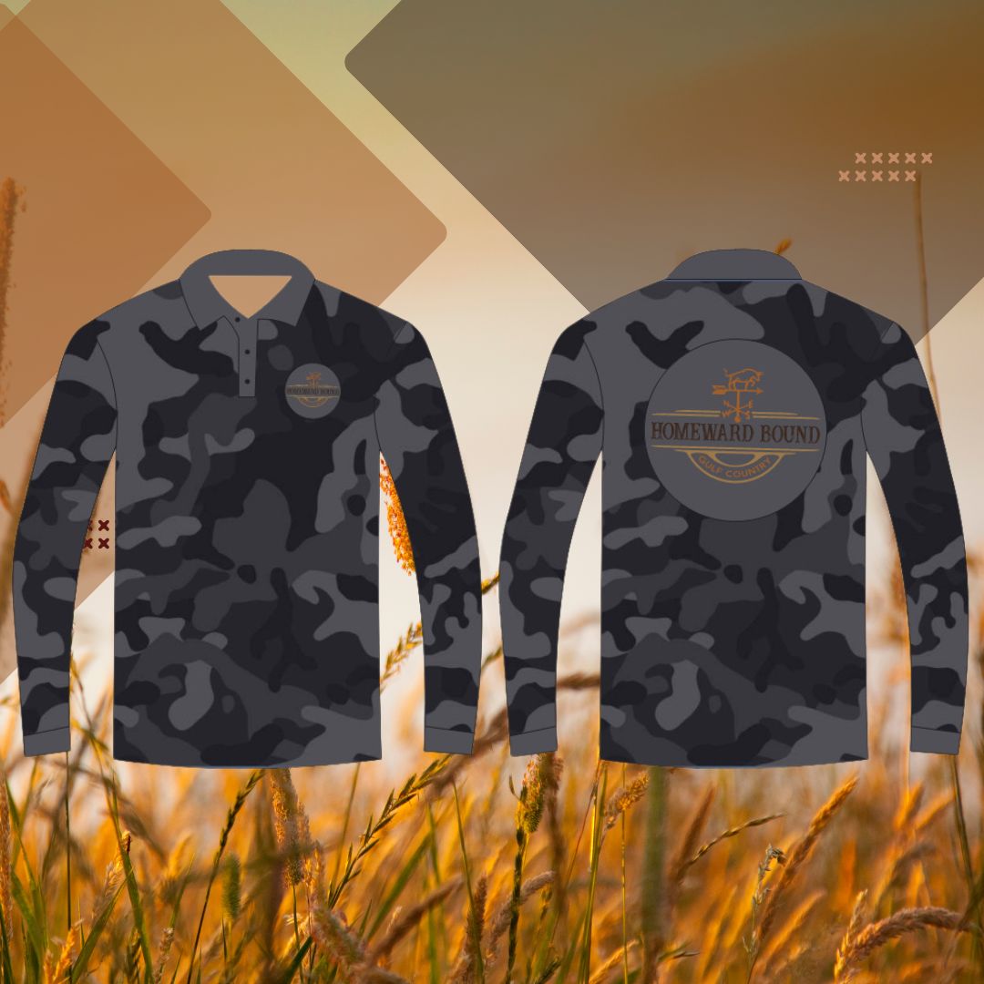 Pre-Order Black Camo - Kids Fishing Shirt