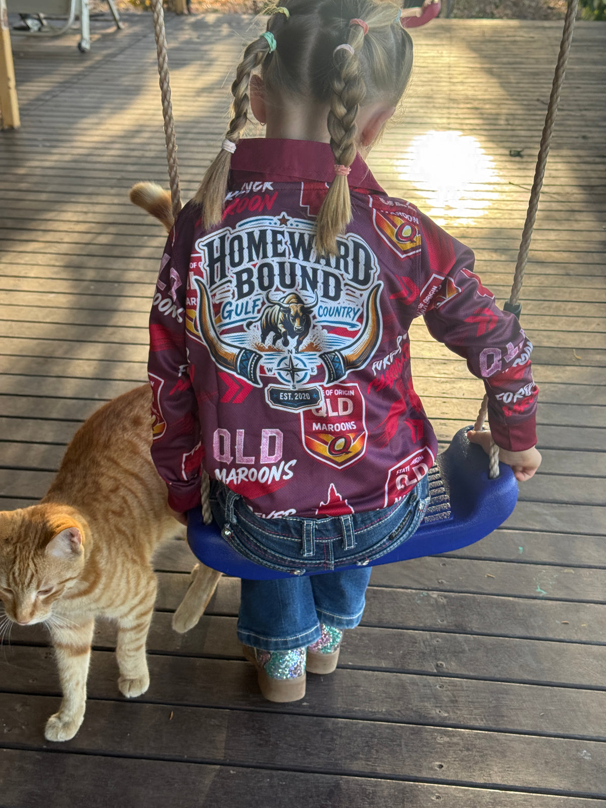 QLD State of Origin L/S kids Shirt