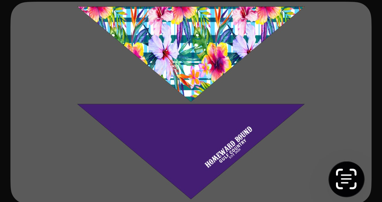 Purple Hibiscus Neck Scarf
