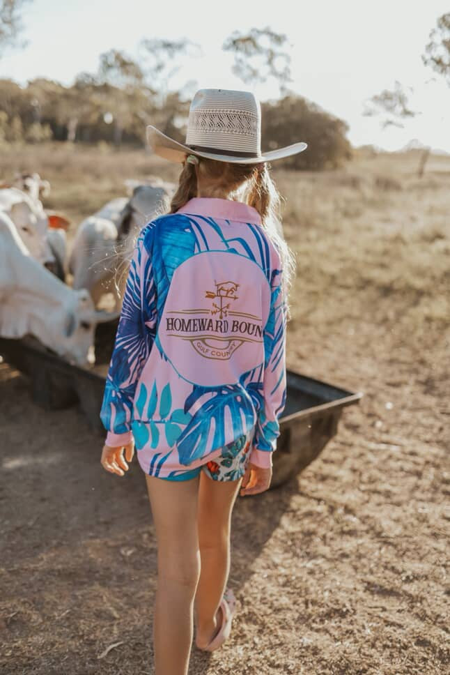 Summer Palms - Kids Fishing Shirt
