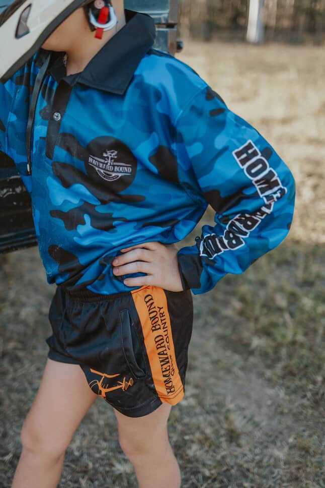 Blue Camo- HBGC Kids Fishing Shirt
