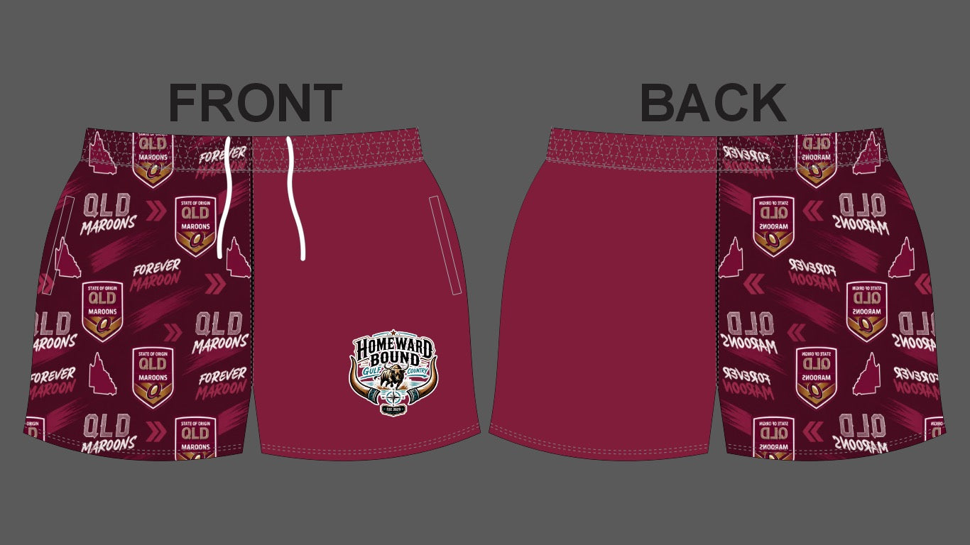 State of Origin QLD Soft Footy Shorts