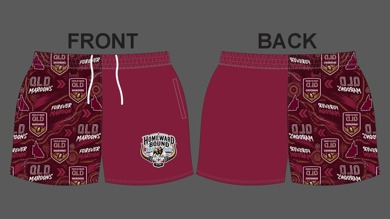 State of Origin QLD Soft Footy Shorts
