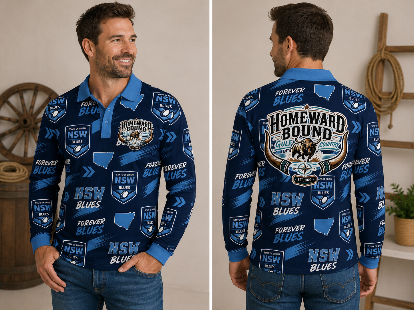 State of Origin NSW Fishing Shirt